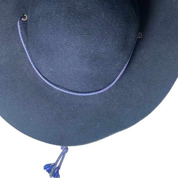 WESTERLIND FELT HAT WITH CORD NAVY BLUE main image 7